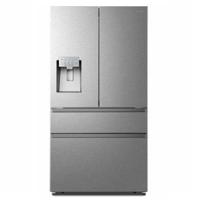 Hisense 560L PureFlat French Door Fridge HRFD560BW Black Stainless Steel with Water & Ice Dispenser