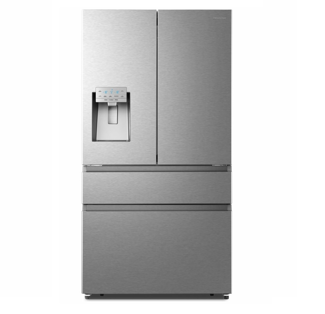 Hisense 560L PureFlat French Door Fridge HRFD560BW Black Stainless Steel with Water & Ice Dispenser